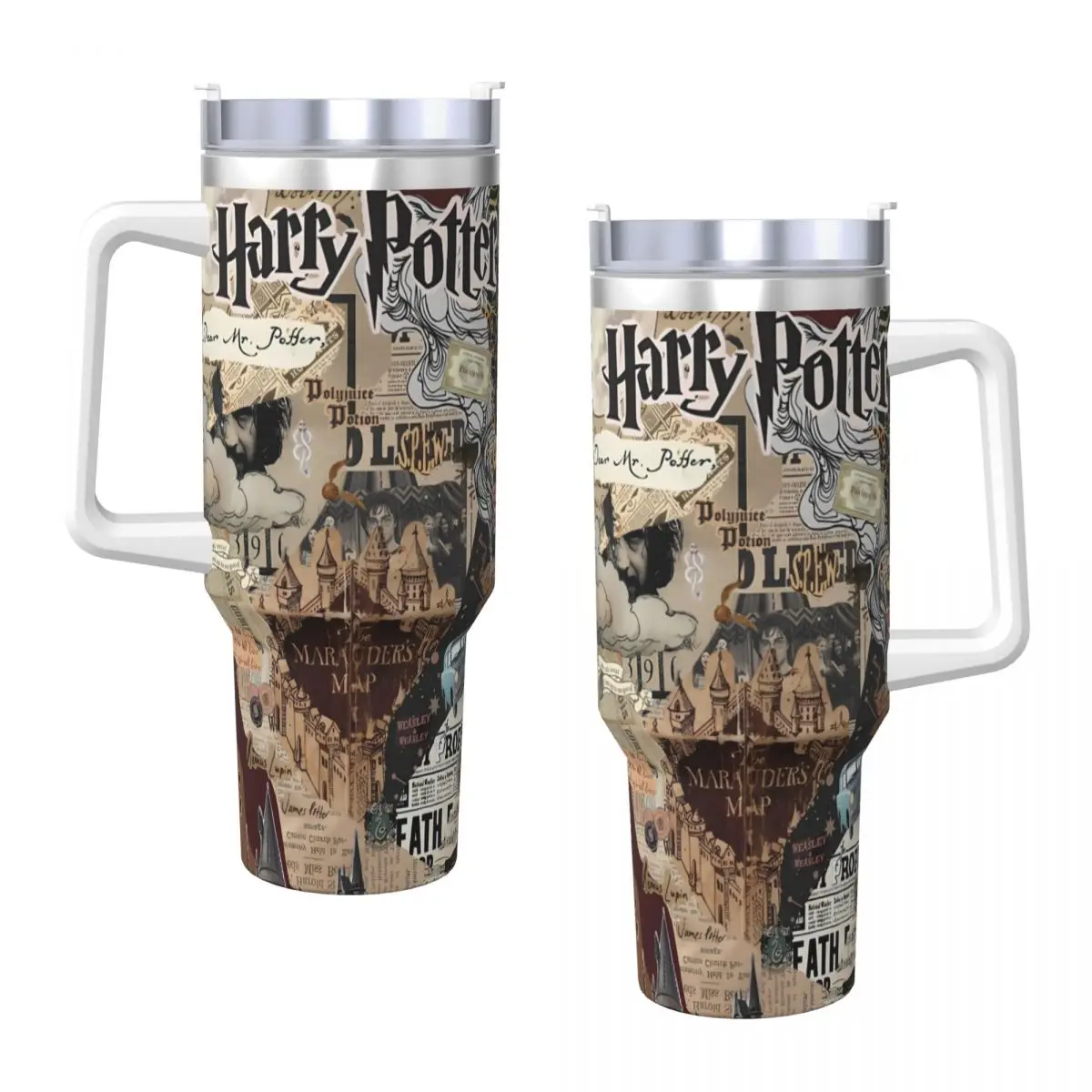 Harrys Potters Tumbler Cold and Hot Water Bottle Heat Preservation Stainless Steel Thermal Cups Custom DIY Camping Car Mugs