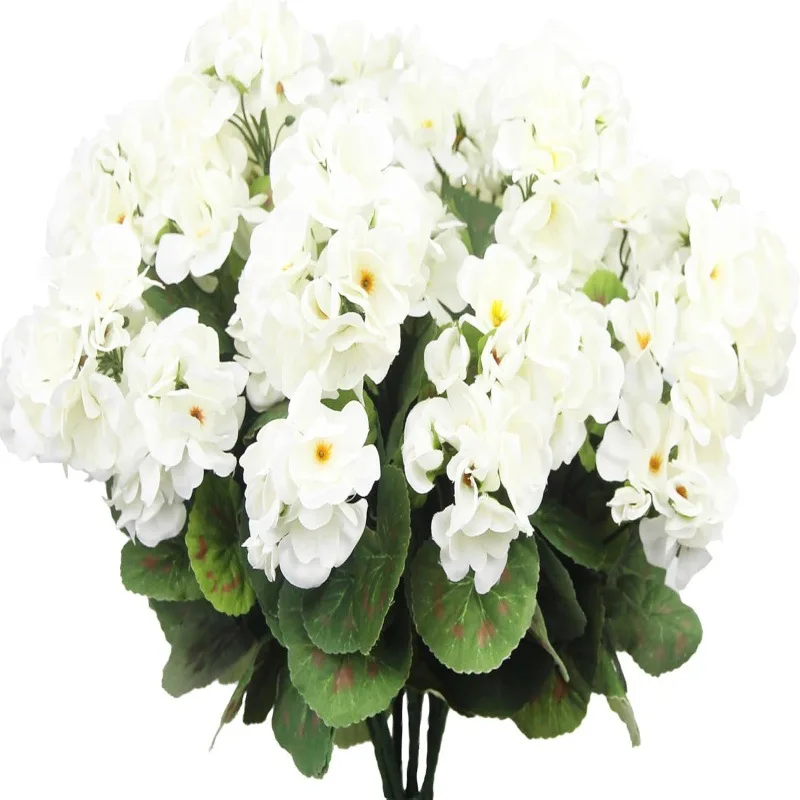Violette lente zijden bloemen kunstplanten met begonia geranium kunstbloemen voor thuis woonkamer decoratie