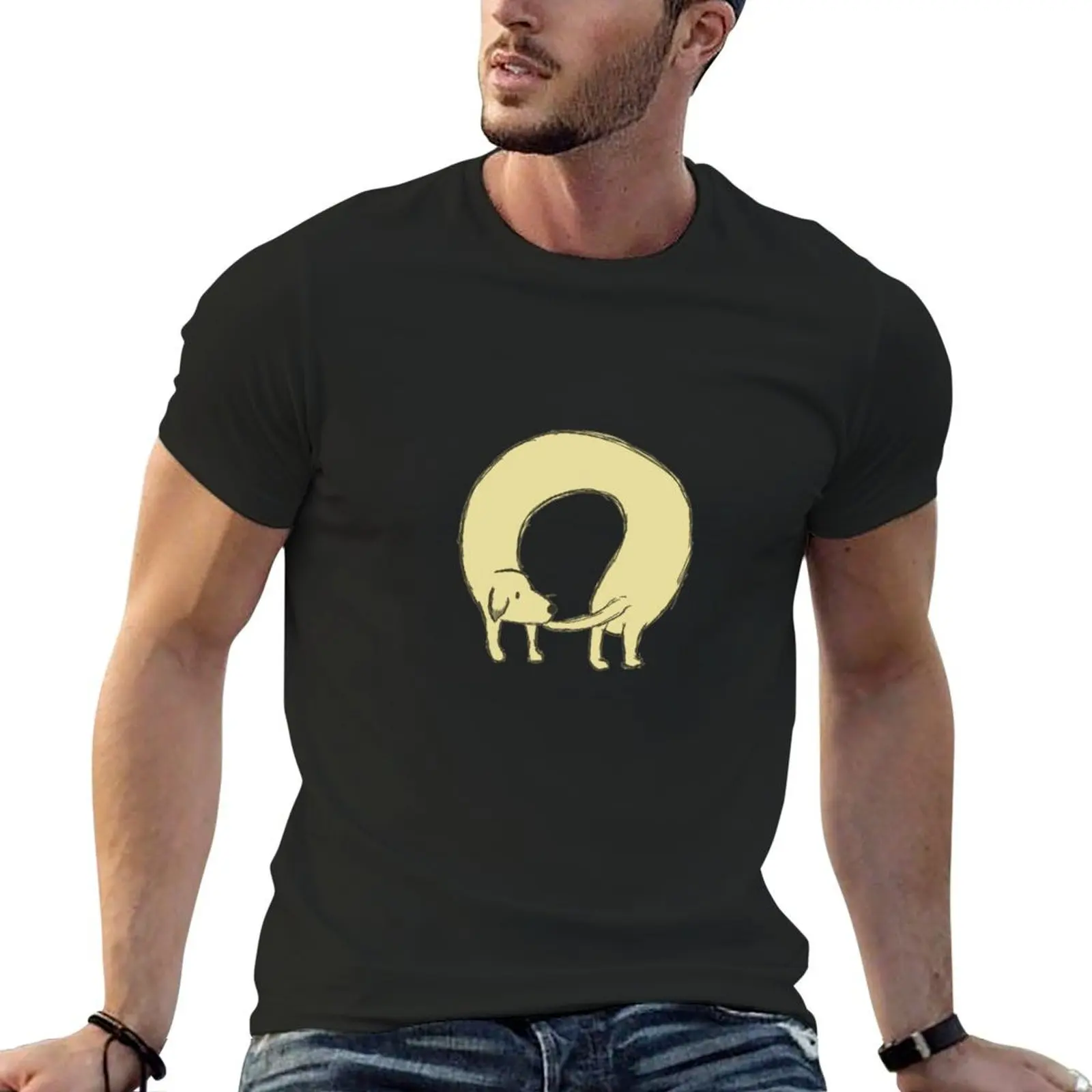 

Crywank Dog Sticker Sticker T-Shirt summer top new edition sports fans summer clothes fitted t shirts for men