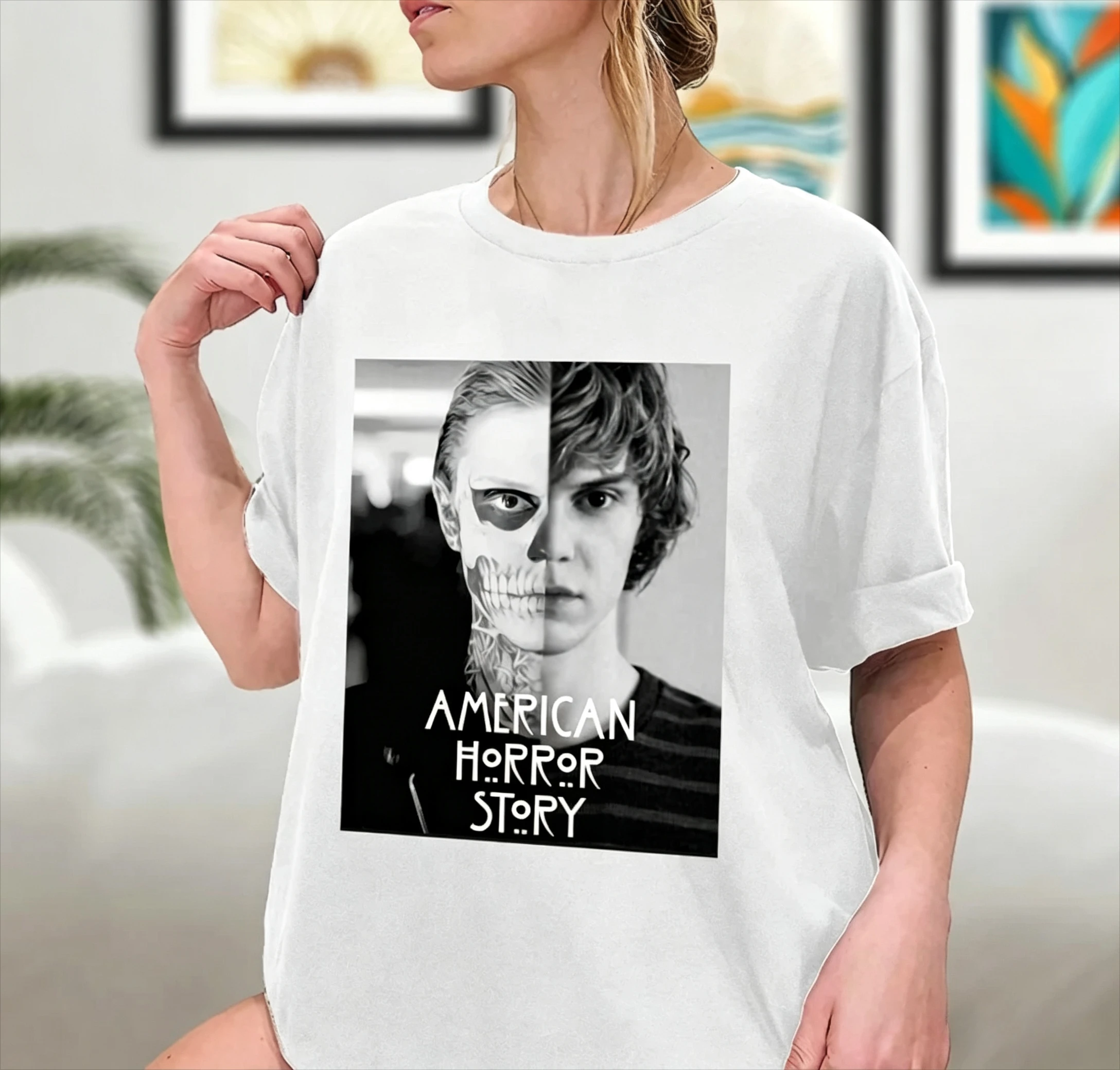 2026 Pepper American Horror Story AHS T-shirt American Horror Story Tate Love Someone Girl Retro Comfortable Breathable Shirt
