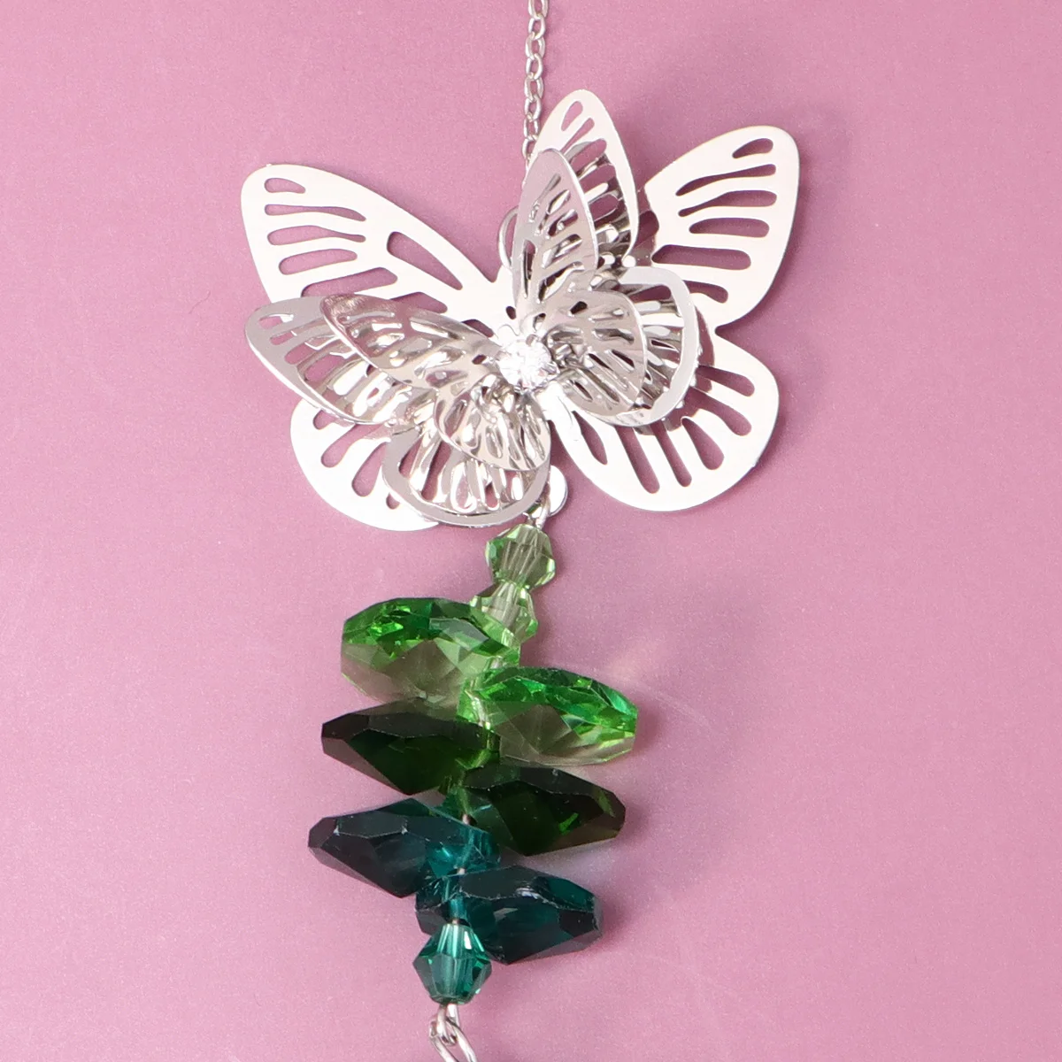 

1Pcs Creative Metal Crystal Pendant Hanging Ornament for Window Door Ceiling Lamp Decorative Accent