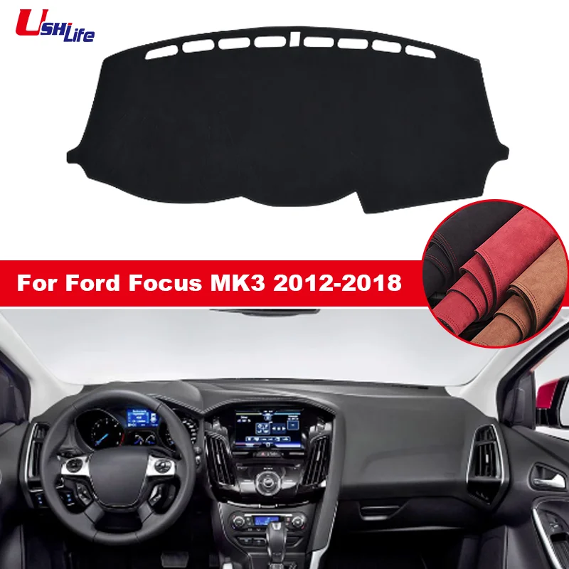 

for Ford Focus 3 MK3 2012~2018 2016 2017 2015 Anti-Slip Mat Dashboard Cover Pad Sunshade Dashmat Carpet Cape Accessories ANti-UV