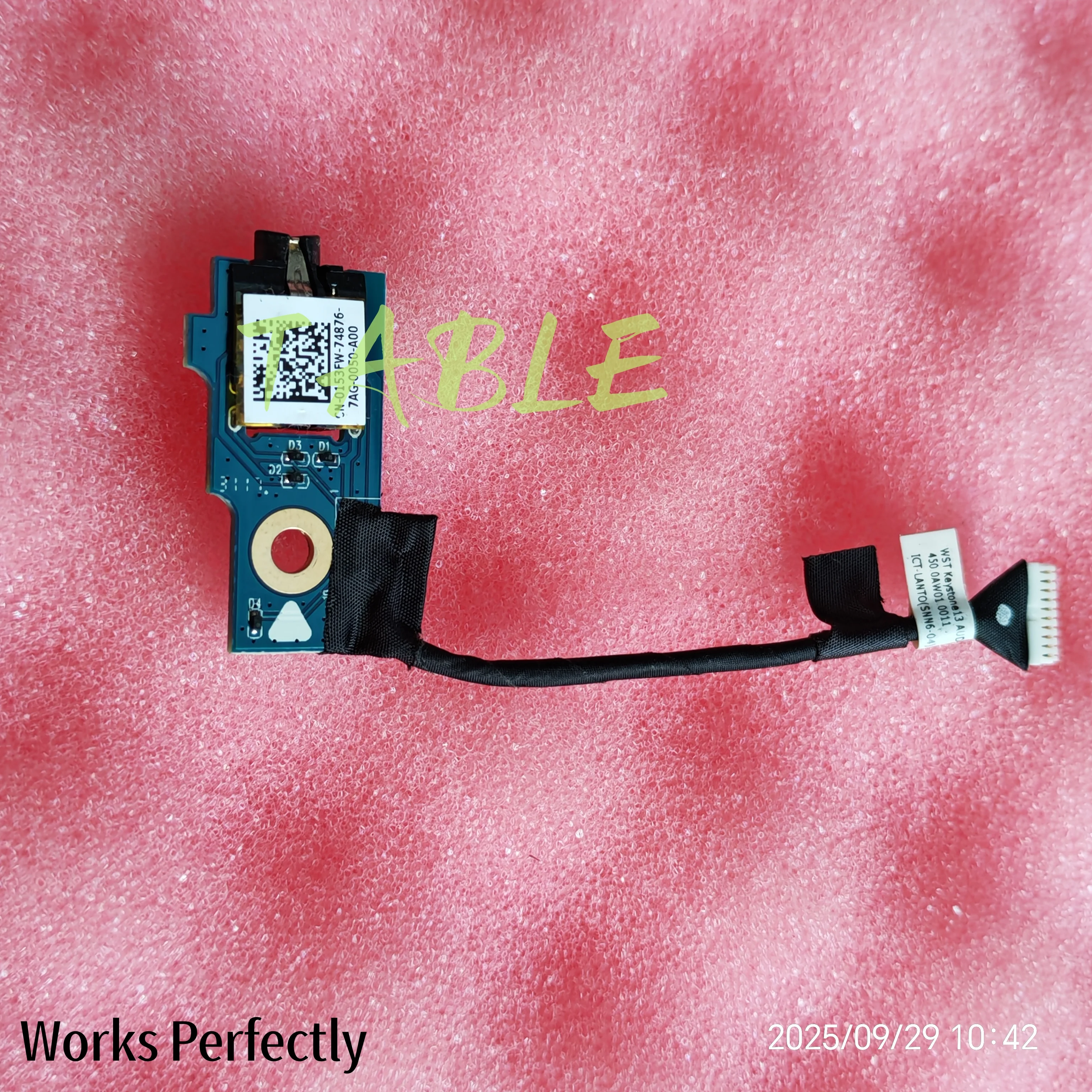 

Ноутбук для Dell Latitude 13 3380 E3380 P80G Chromebook, аудио звуковая плата для ноутбука с кабелем CN-0153FW 0153FW 153FW 450.0AW01.0001