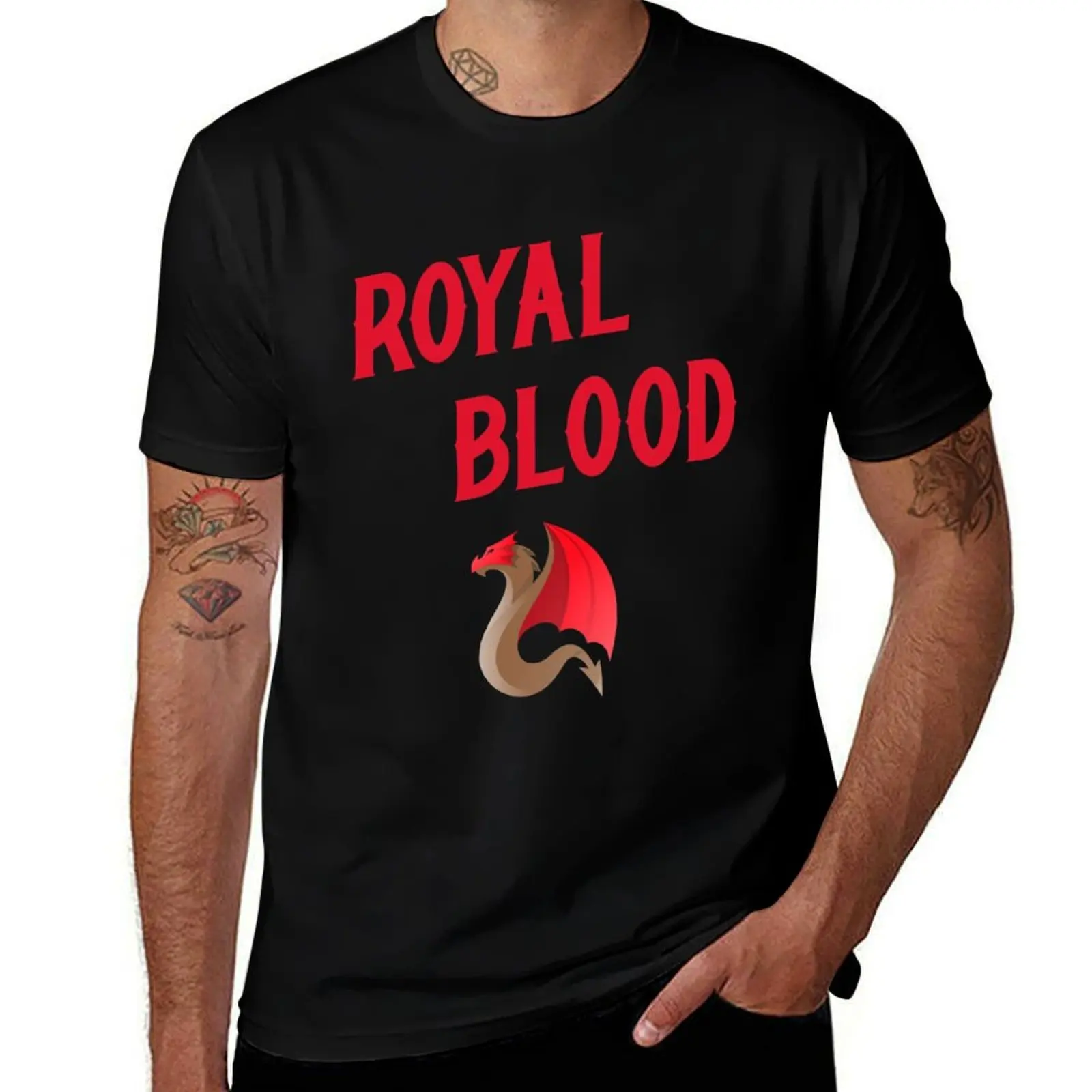 Dragon Royal Blood Red T-Shirt Basic Lightweight Short Sleeve Tee T-Shirt