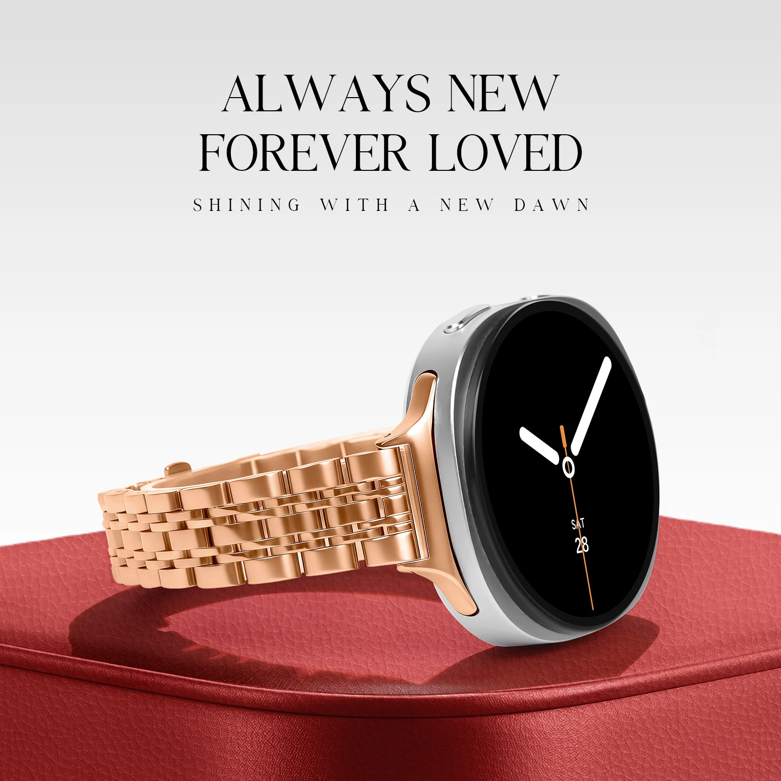 Edelstahlarmbänder für Samsung Galaxy Watch 9 8 40/44 mm, schlanke Metallarmbänder, Correa Galaxy Watch 8 Classic 46 mm Uhrenarmband – Detail 6