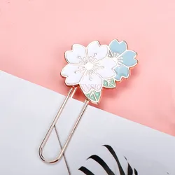 금속 벚꽃 북 클립, 종이 클립, 정보 북 클립, 사무실 메시지 클립, 재미 있고 귀여운 장식, 5 개