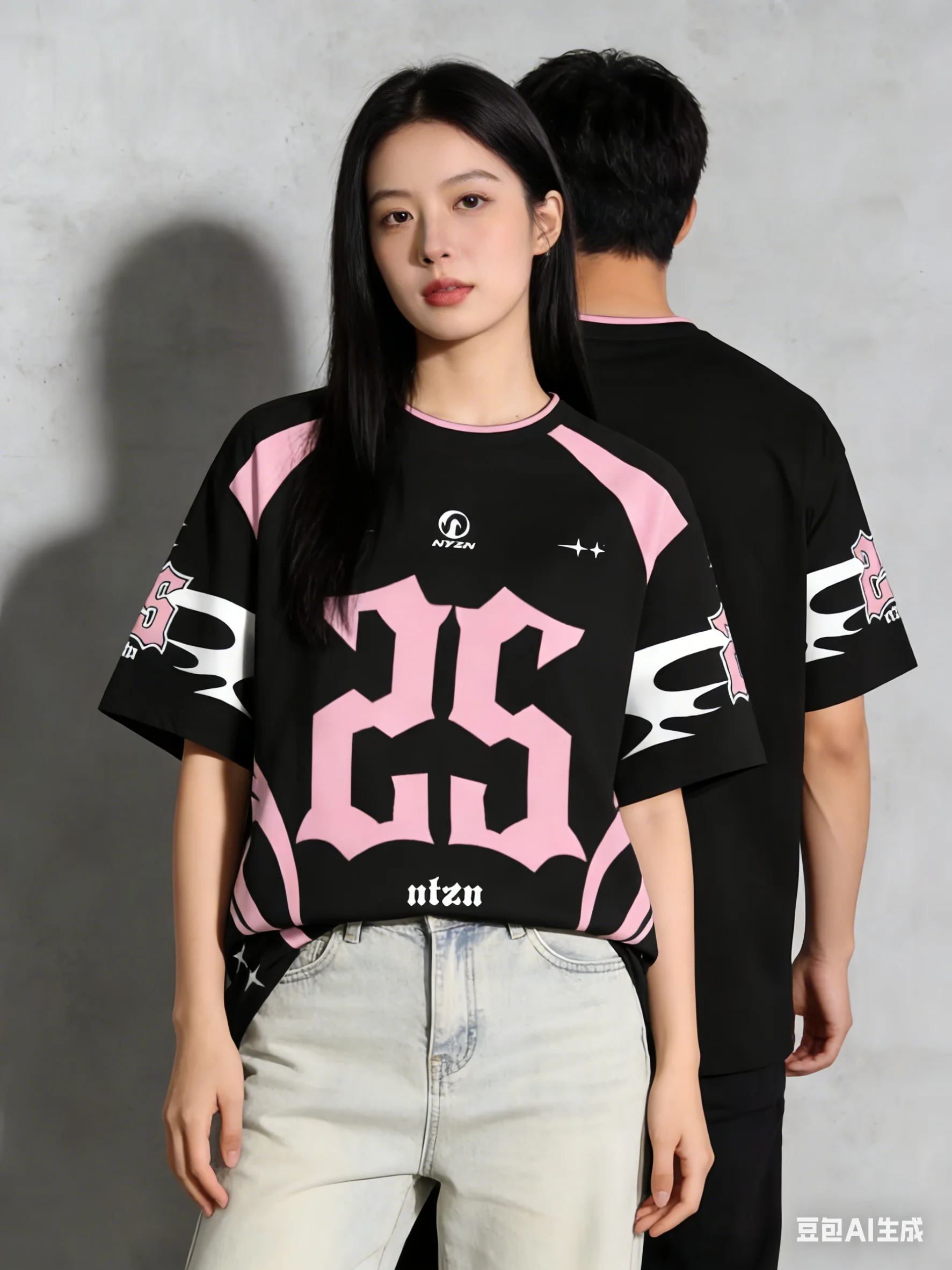 Couple Outfits Loose Oversized TShirt English Letters Numbers Print Casual Summer Relaxed Fit Top Soft Stretchable Casual Attire