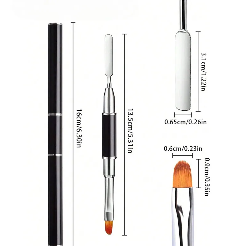 แปรงเจลและตัวหยิบเล็บ 2 in 1 ดีไซน์คู่ สำหรับต่อเล็บอะคริลิค ทาเจล ทาสีเล็บ ชุดทำเล็บ