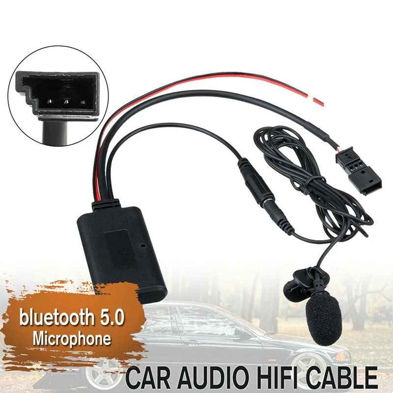 

Car Bluetooth 5.0 + Audio HIFI Cable Adapter Microphone For-BMW E54 E39 E46 E38 E53