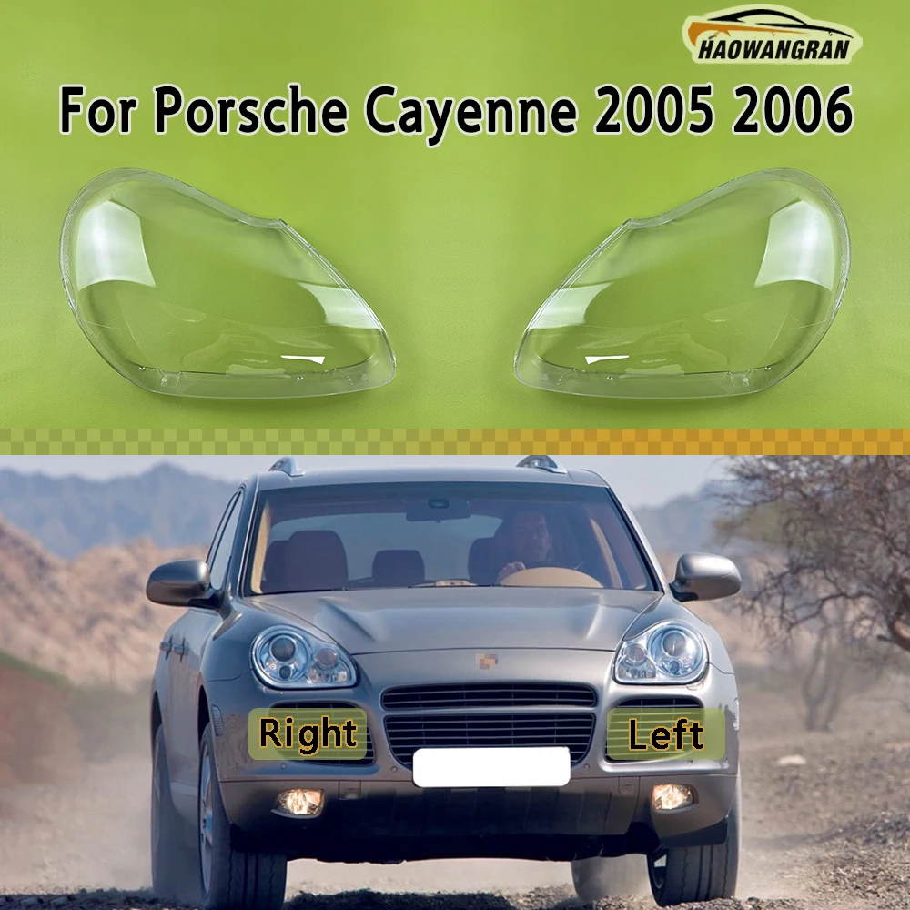 

For Porsche Cayenne 2005 2006 Front Headlamp Cover Transparent Headlight Shell Lens Plexiglass Replace Original Lampshade