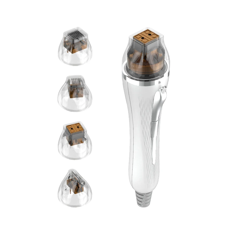 Gold RF Microcrystal B/eauty Device Handheld Radio F/requency Skin Care Machine for Home Salon