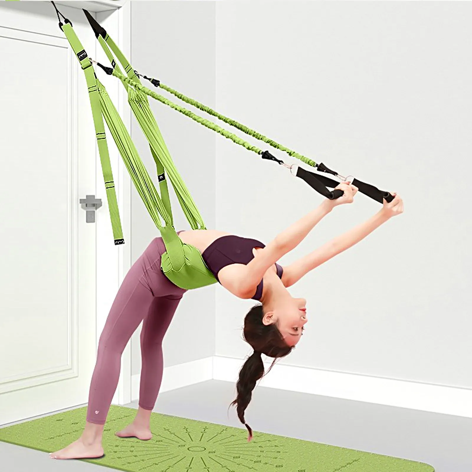 

Yoga Hammock Strap Strong Stretching Band for Home Gym Fitness Yoga Elasticity Equipment for Flexibility Support
