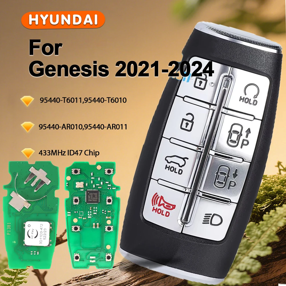 

95440-T6011,95440-T6010,95440-AR010,95440-AR011 8-кнопочный интеллектуальный дистанционный ключ 433 МГц ID47 для Hyundai Genesis 2021 2022 2023 2024