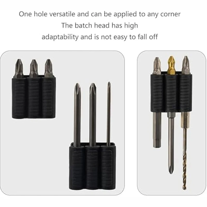 FYBL Universal Self-Adhesive Drill Bit Gripper 3pcs Set, Bit Holder for Impact Driver, Strong Adhesive Power Tool Accessories,
