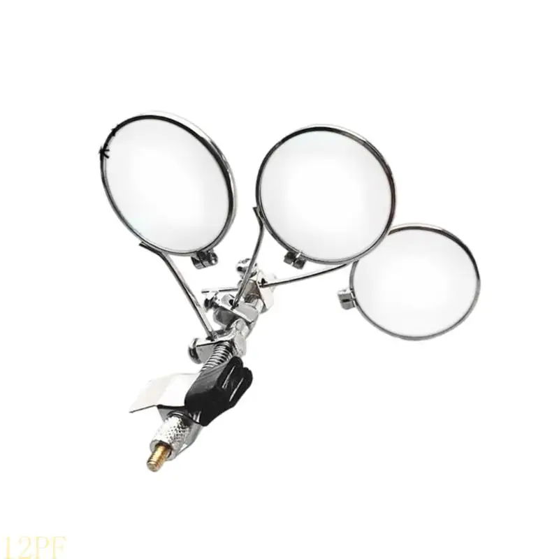 12PF Close Work Clip Lens Tool with Metal Frame and Eyeglass Clip for Repair Inspection and Assembly Tasks