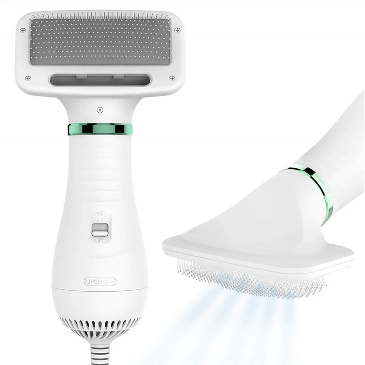 (A25M) 2-In-1 Dog Hair Dryer with Slicker Brush for Small-Sized Dogs and Cats Pet Hair Dryer,75-85 DB,Adjustable Temperature US view 4