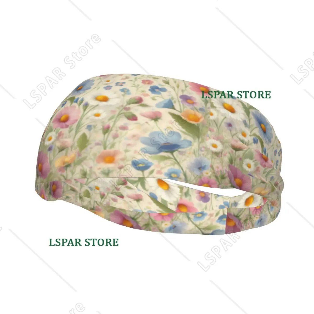 

Headband Sports Yoga Fitness Stretch Sweatband Hair Band Elasticity Headband Floral Wildflowers Illustration