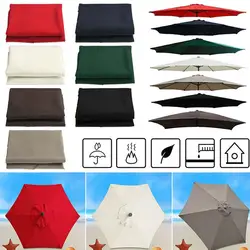 Outdoor Patio Parasol Umbrella Cloth Replacement Sunscreen Rainproof Cloth Garden Center Column 3M/8 Ribs Umbrella Cloth