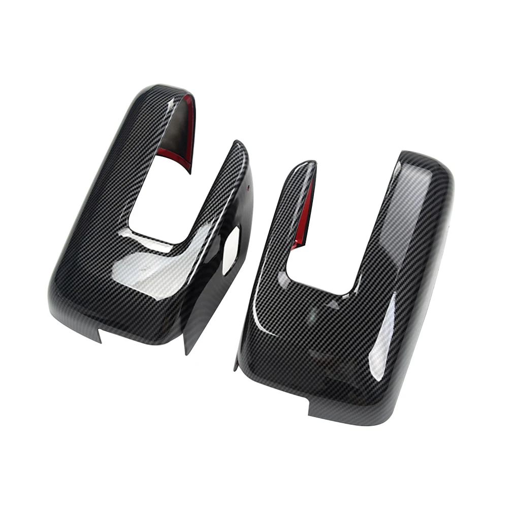 .2 Pcs ABS Car Carbon Fiber/Chrome Wing Door Mirror Cover Trim For Ford F150 F-150 2021-2022 Car Accessories