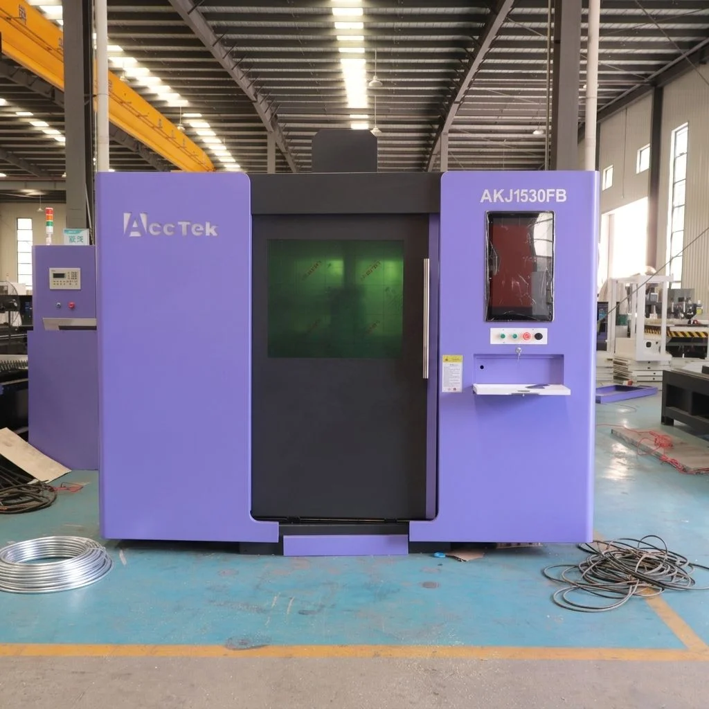 Fully Enclosed Laser Cutter Safety Cover High Efficiency Fiber Smooth Burr Free Cut Carbon Steel Stainless Steel Aluminum Alloy