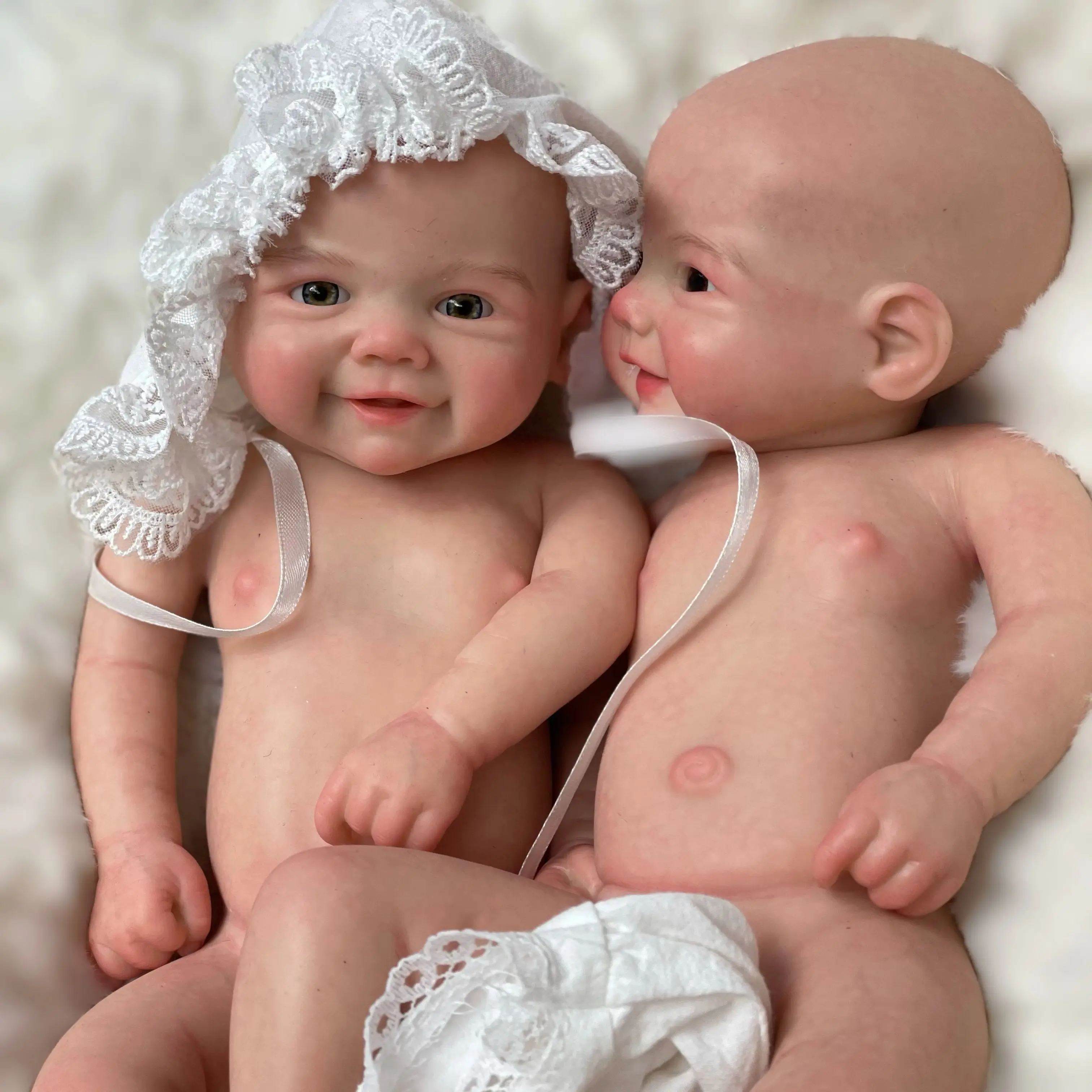 13Inch Vivienne&Elijha All Silicone Reborn Doll Painted/Unpainted Full Body Silicone Newborn Baby Dolls Reborn Corpo De Silicone