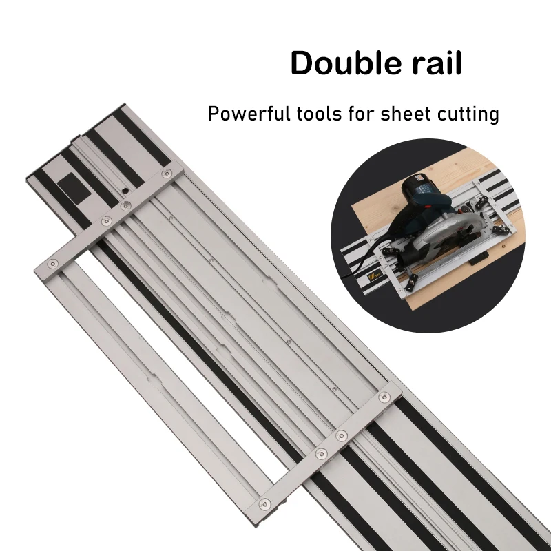 Double Layer Electric Circular Saw Universal Guide Rail Linear Engraving Machine Guide Rail Woodworking Cutting Trimming Tool