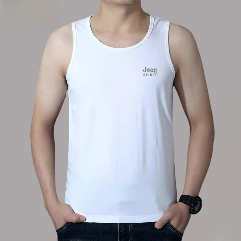 

Spirit Summer New Men's Fitn Tank Top Pure Cotton Sportswear Svel T-irt Breathable Moisture-ng round Ne