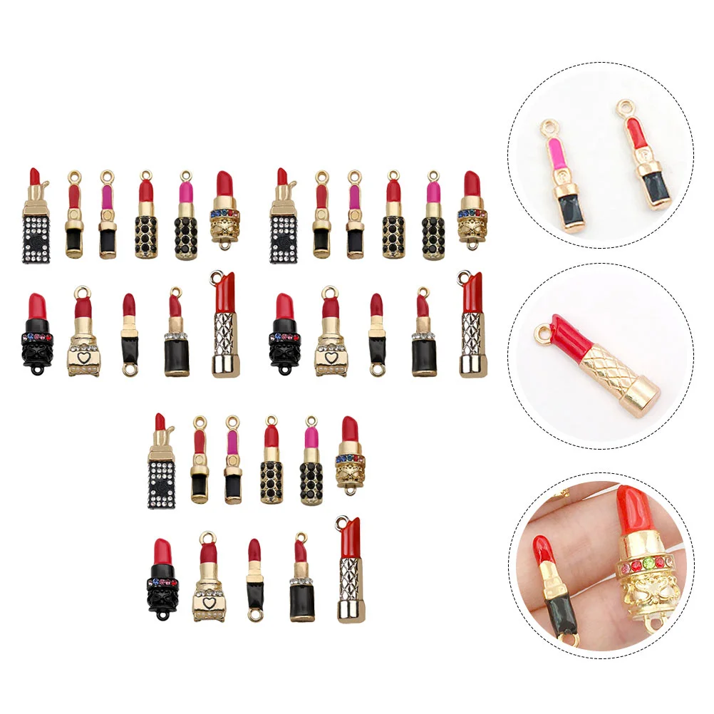 

33 Pcs Fishing Accessories Sea Baits Lipstick Pendant Earring DIY Charm Korean Version