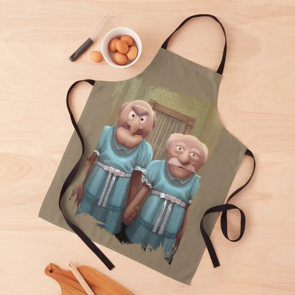 

Muppet Maniac - Statler & Waldorf as the Grady Twins Apron Dress For Cooking New year's Apron
