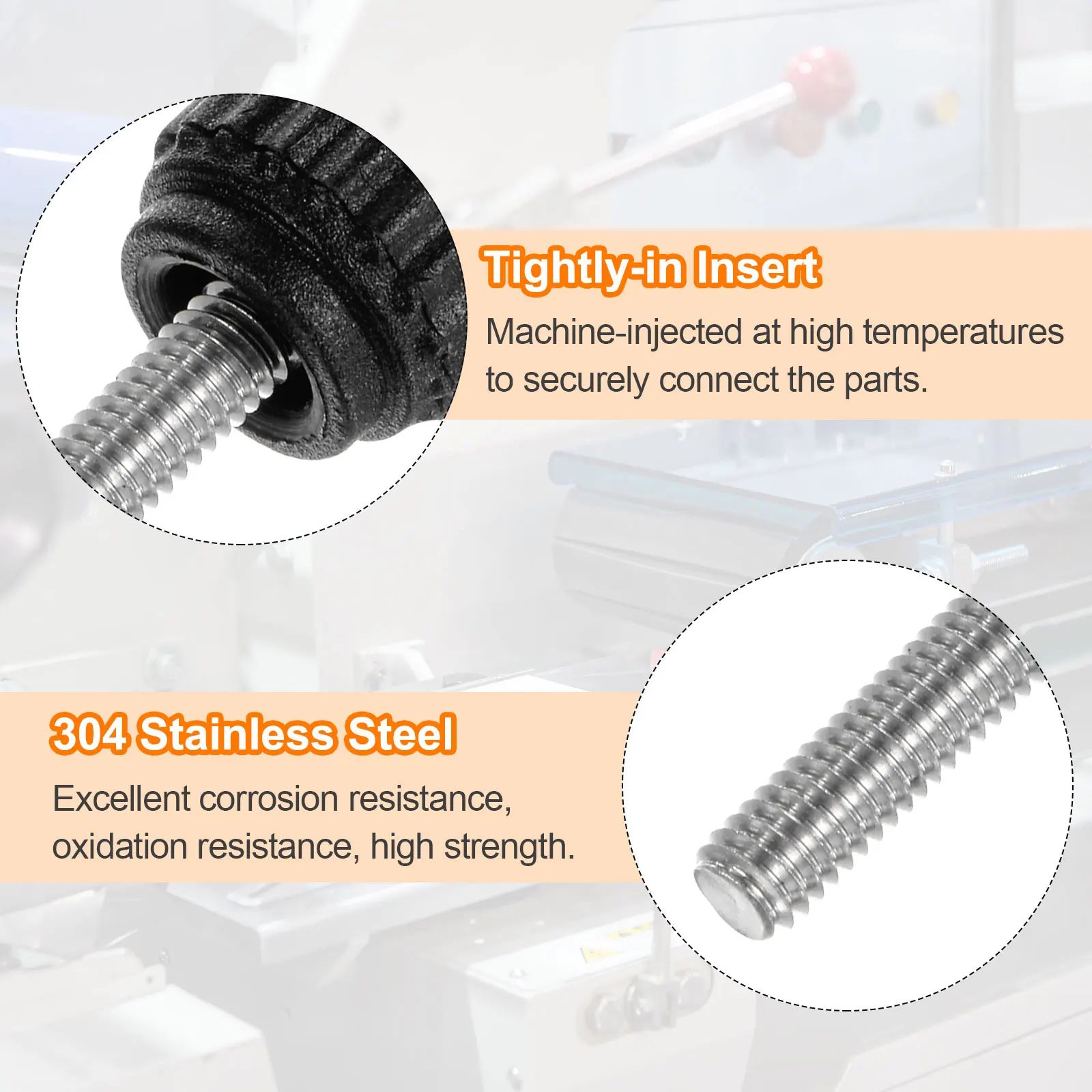 20Pcs Knurled Clamping Knob Thumb Screws M3 M4 M5 Metric Thread 13mm Matte Head 6mm 8mm 10mm12mm16mm20mm 25mm30mm35mm40mm Length