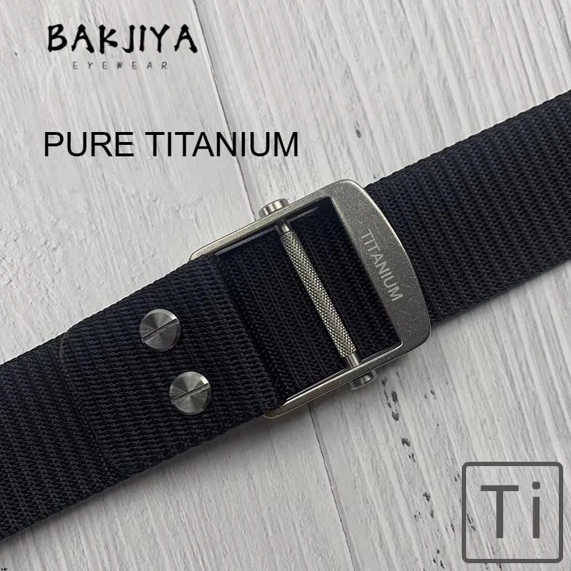38mm Pure Titanium Rustproof Roller Auto Buckle Men's Canvas Belt Outdoor Tactical Nylon Belt with Infinitely Adjustable Design