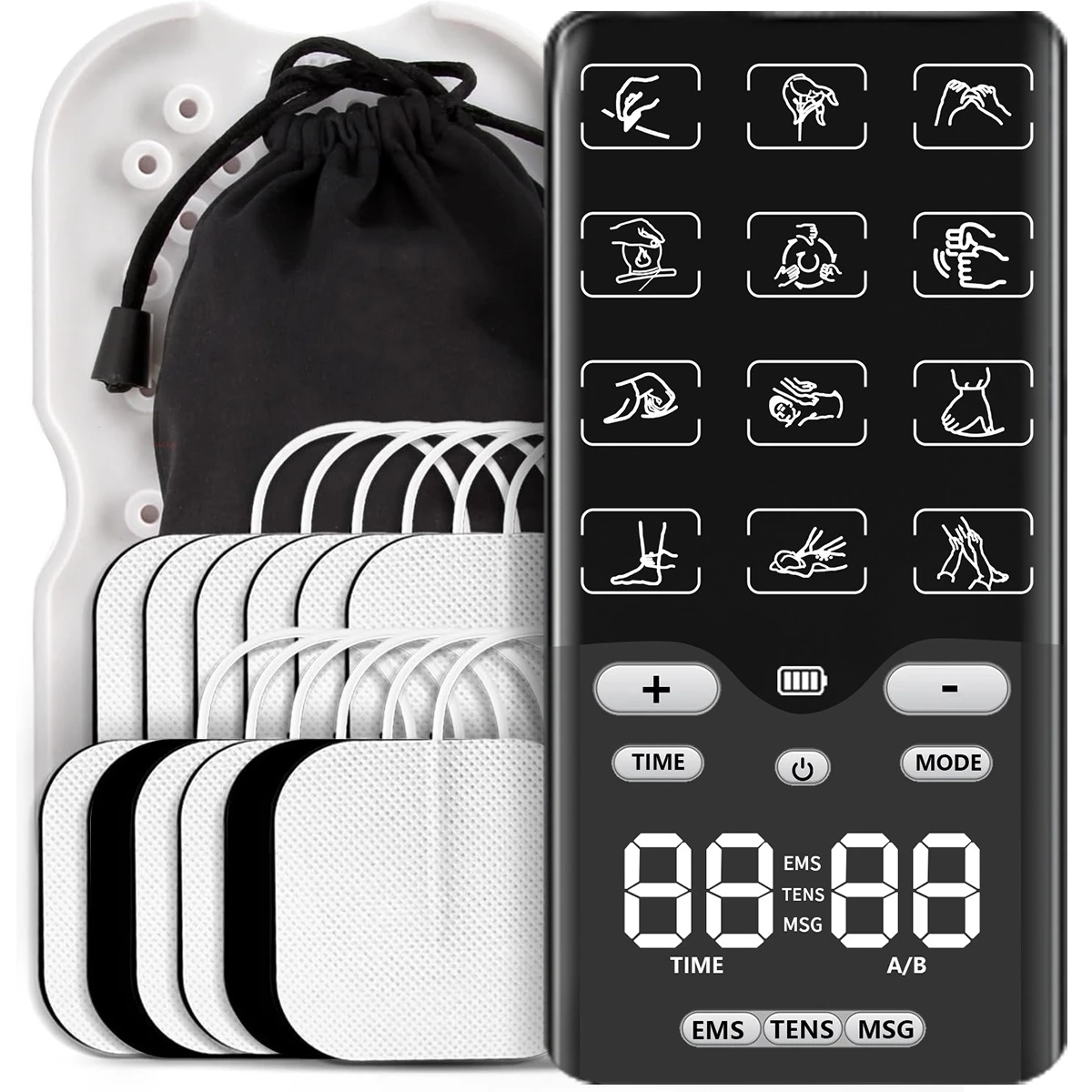 

Dual Channel EMS TENS Machine for Muscle Pain Relief Physical Therapy & Recovery Portable Electronic Stimulator