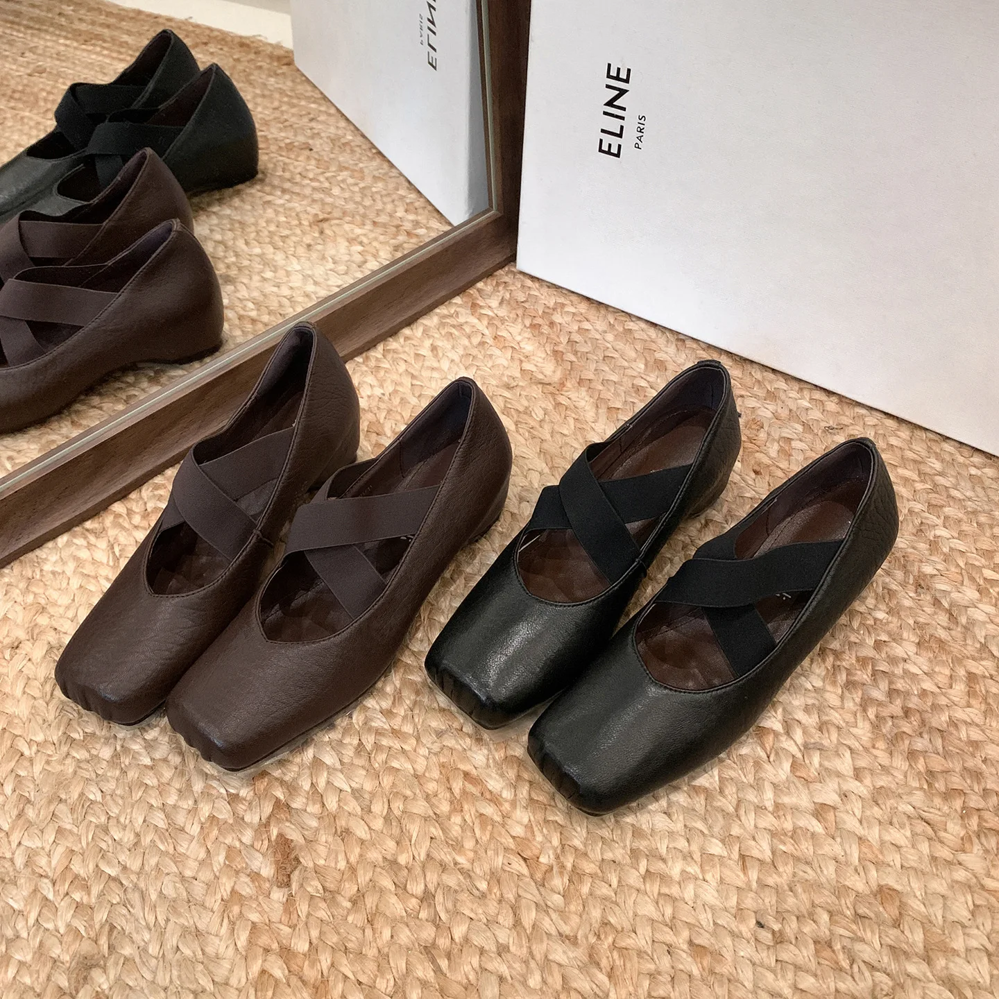 

Внутренняя высота 6 см, одинарные туфли для женщин, балетки Мэри Джейн в стиле ретро с перекрестным ремешком для женщин