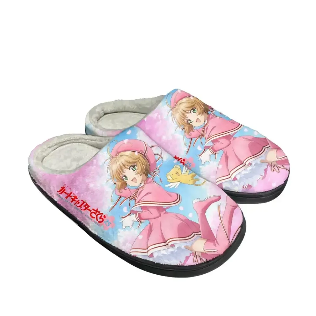 

Cardcaptor Sakura Kinomoto Cartoon Home Cotton Custom Slippers Mens Womens Sandals Plush Casual Keep Warm Shoes Thermal Slipper