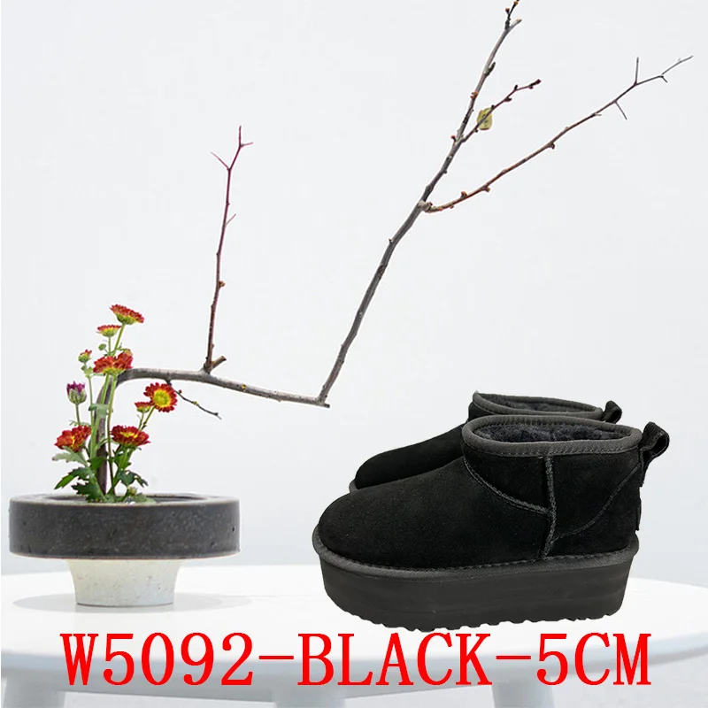 2025 New Winter Keep Warm Platform Boots Genuine Leather New Style Cold and Snow-proof Snow Boots for Woman