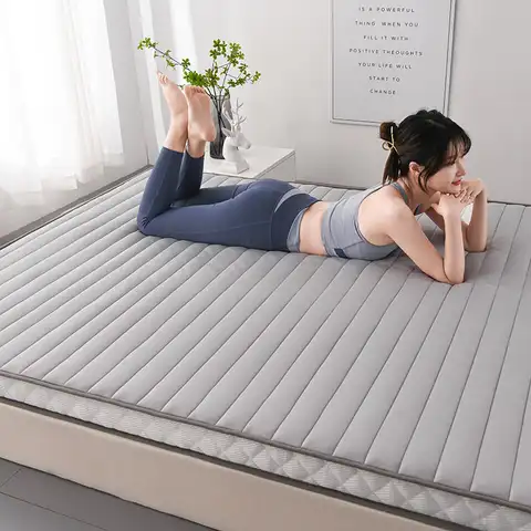 태국 라텍스 매트리스 소프트 쿠션 가정용 항균 다다미 매트, 학생 기숙사 싱글 더블 침대, 렌트룸