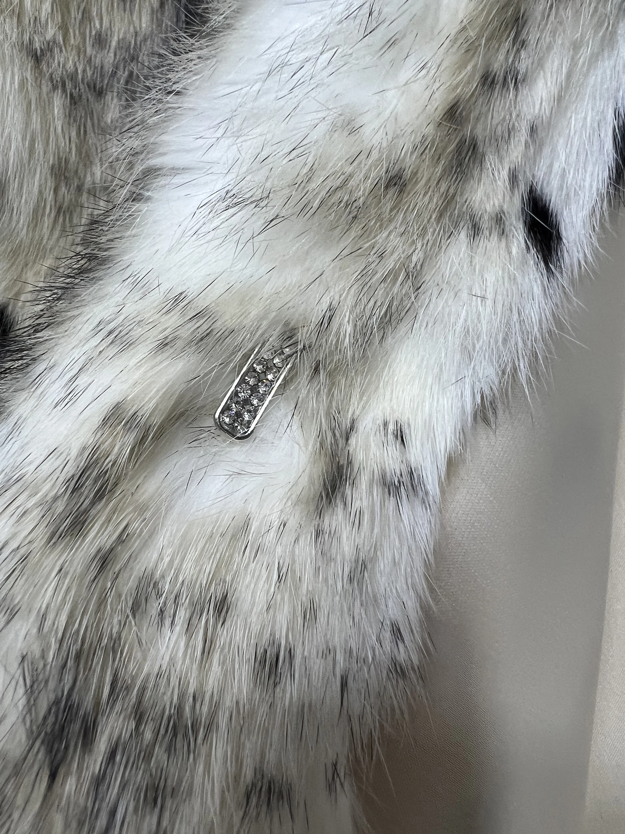 Women's Genuine Rabbit Fur Coat Stand Collar Luxury Winter Fur Outerwear