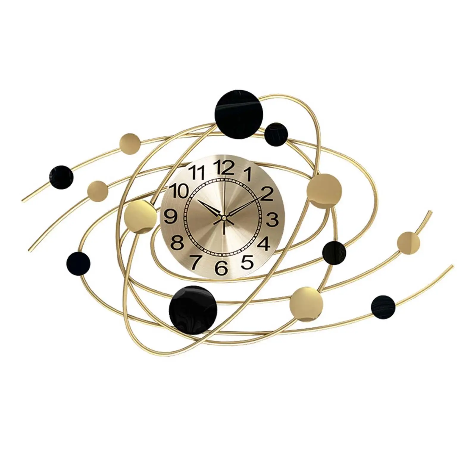 Wall Clock Modern Wall Hanging Digital Pointer for Cafe Shop School Bathroom Decor