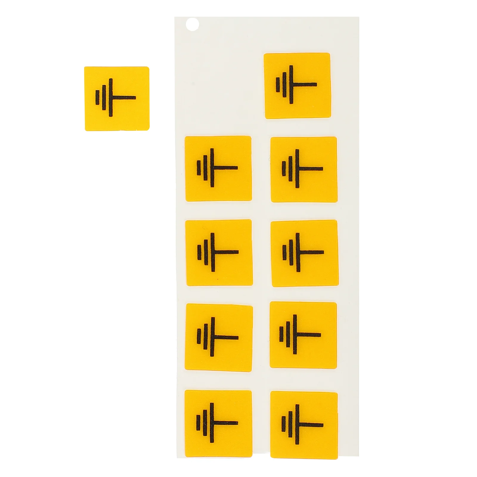 Aterramento Elétrico Adesivos Sinal, Máquinas Safety Warning Fence Applique, Escritório Bebê, 10 Pcs