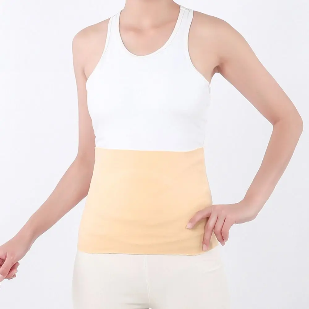 Warm Thermal Waist Support Belt High Elastic Thin Fleece Waist Warmer Traceless with Pocket Abdominal Wrap Elderly People