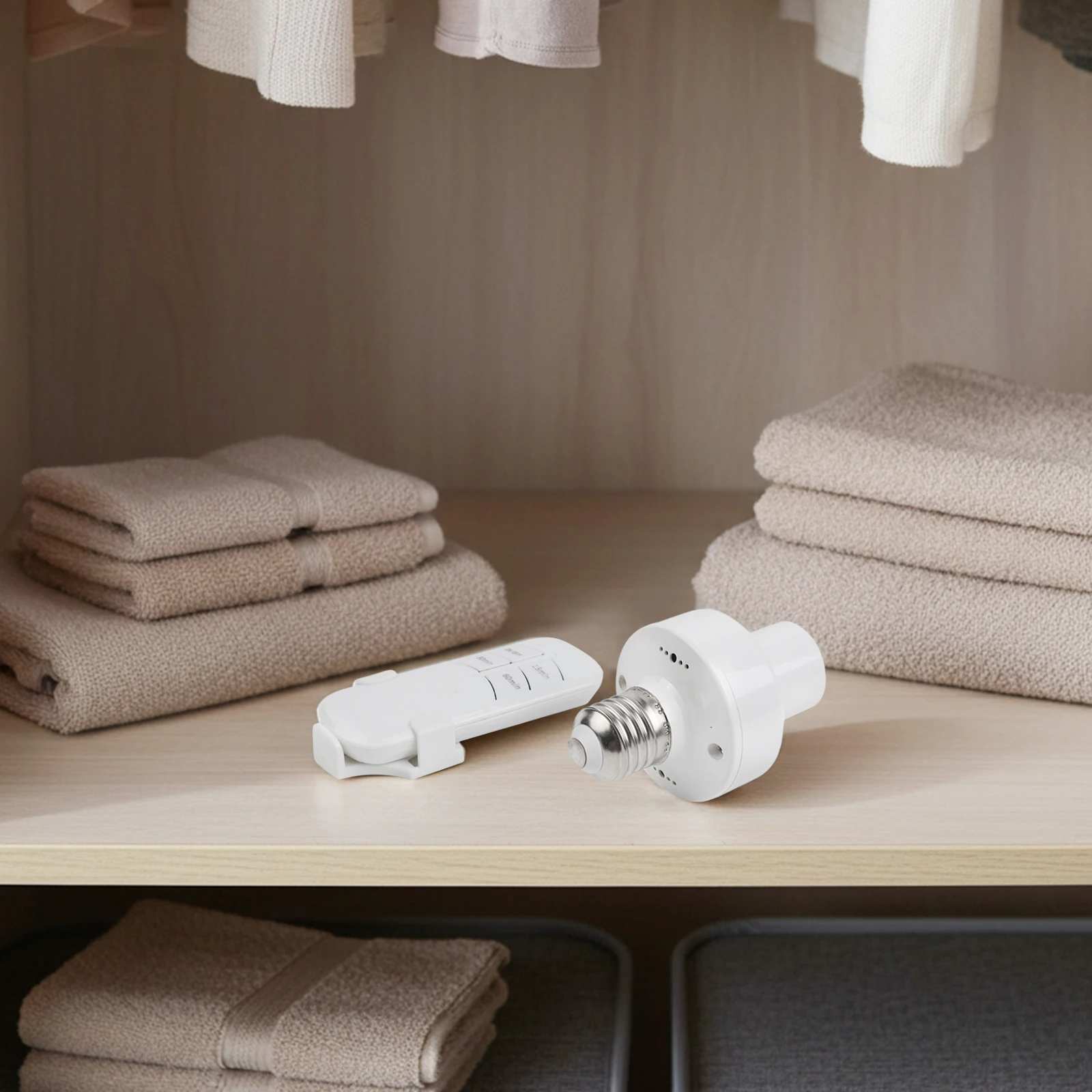 For E27 Lamps Induction Lamp Holder E27 Lamp Socket Energy Management White ABS Material Mobile App Integration