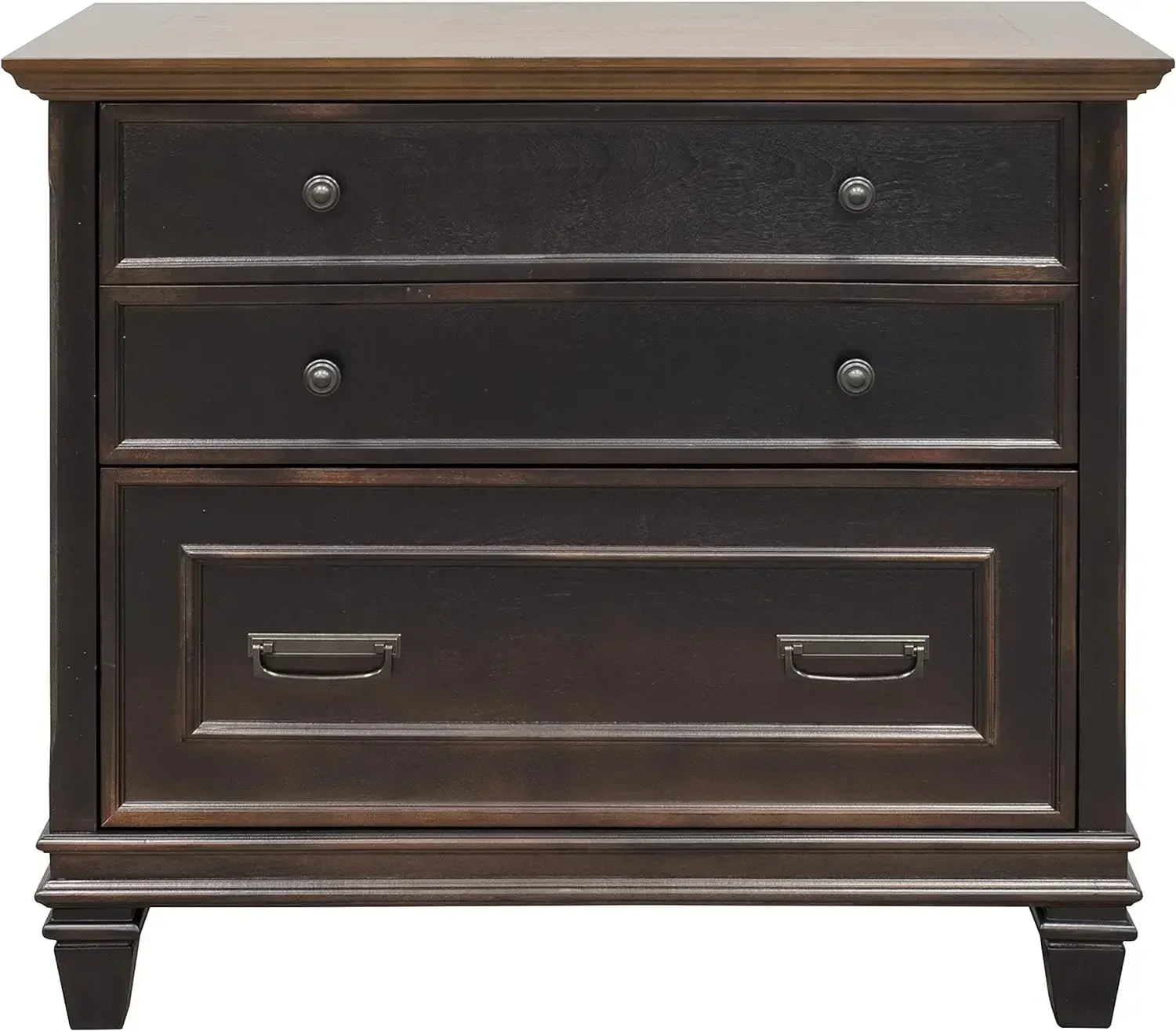 Hartford Lateral File Cabinet, Brown - Fully Assembled