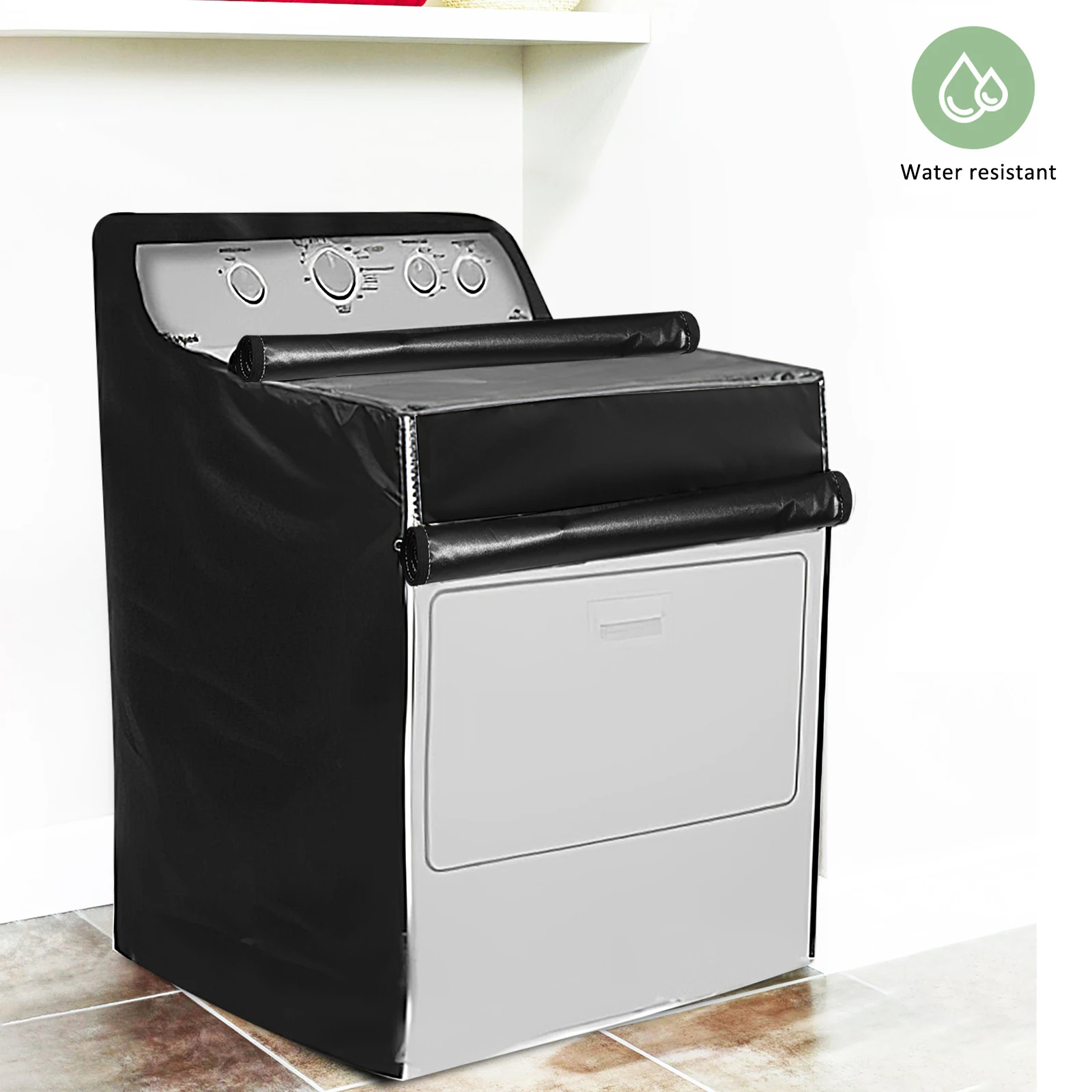 

Universal Washing Machine Laundry Cover High-Density Oxford Cloth Protective Sleeve Adjustable Fit for Washer Dryer