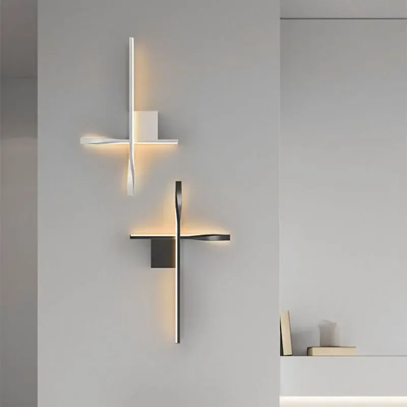 Applique Murale LED au Design Minimaliste Moderne, Éclairage d'Nikà Intensité Réglable, Idéal pour une Chambre à Coucher, une Salle à Manger, un Salon, un Bureau ou un Hôtel