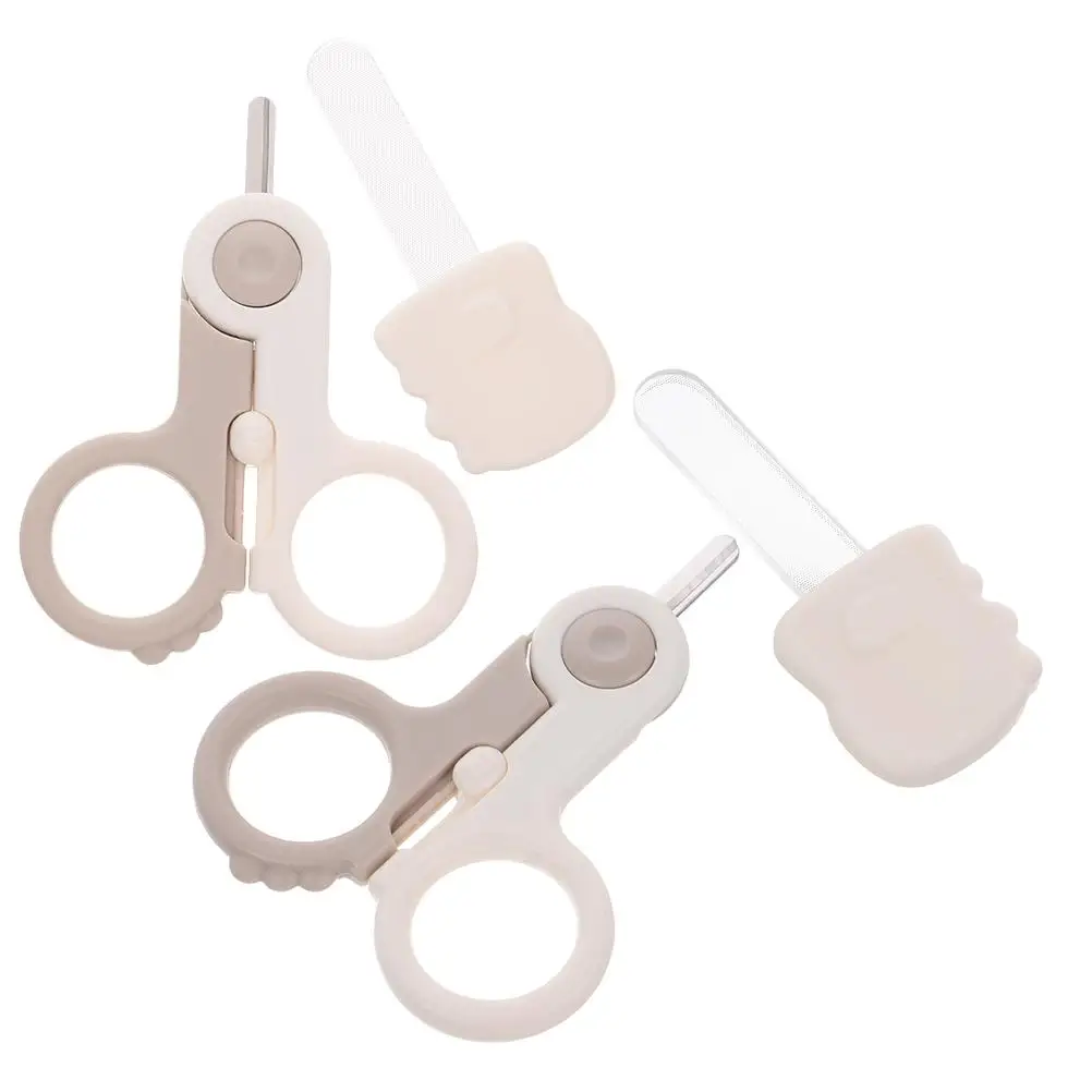 

2pcs Baby Clipper Set Safe Scissors File Toddler Infant Trimmer Lightweight Newborn Nail Baby Nail Trimmer Buffer