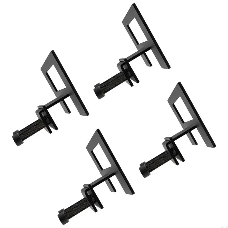 

4PCS Universal Bed Frame Stabilizers Metal Brackets No Tool Required No Marring Pad for Floor Types