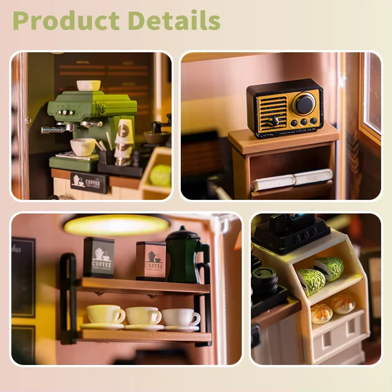 Mini casa de boneca diy pequena casa 3d quebra-cabeça artesanal modelo de construção brinquedos casa decoração do quarto com móveis luzes led presentes