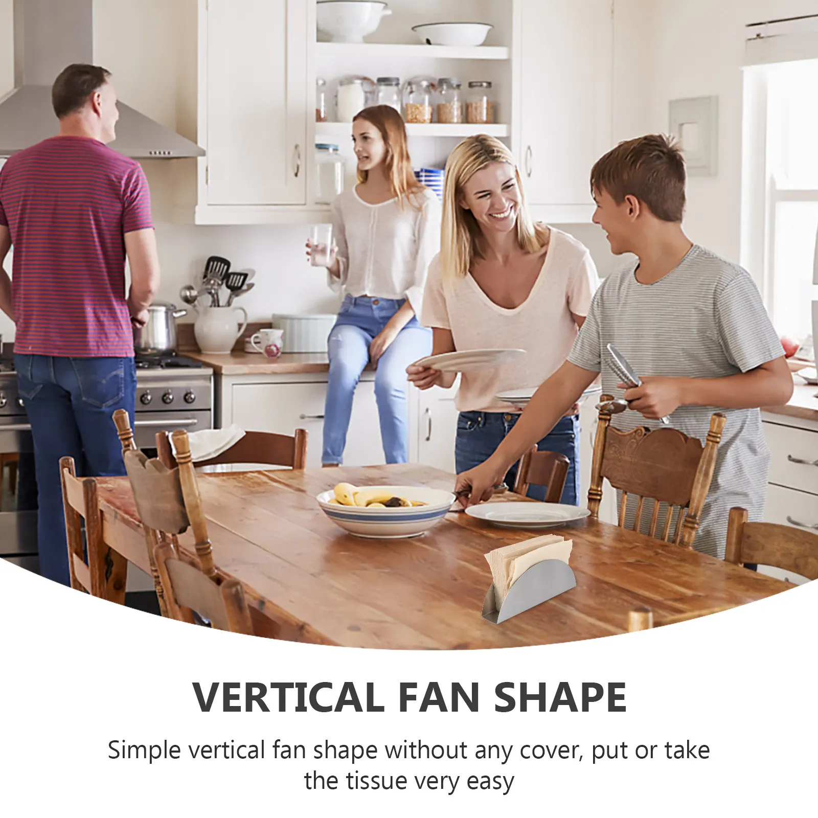 

Premium Stainless Steel Towel Rack Vertical Napkin Holder Modern Tissue Box Organizer for Home Kitchen Decor