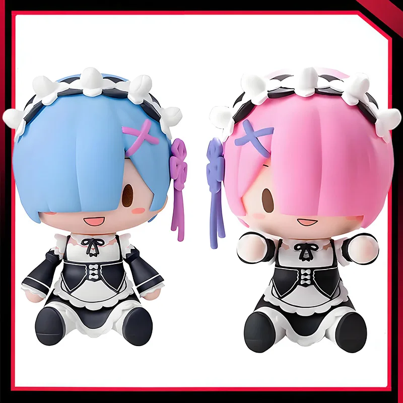 

In Stock Original S-FIRE Fuwa Petit Rem Ram Re:Life in A Different World From Zero Q-version Doll 8Cm Kawaii Anime Model Toys
