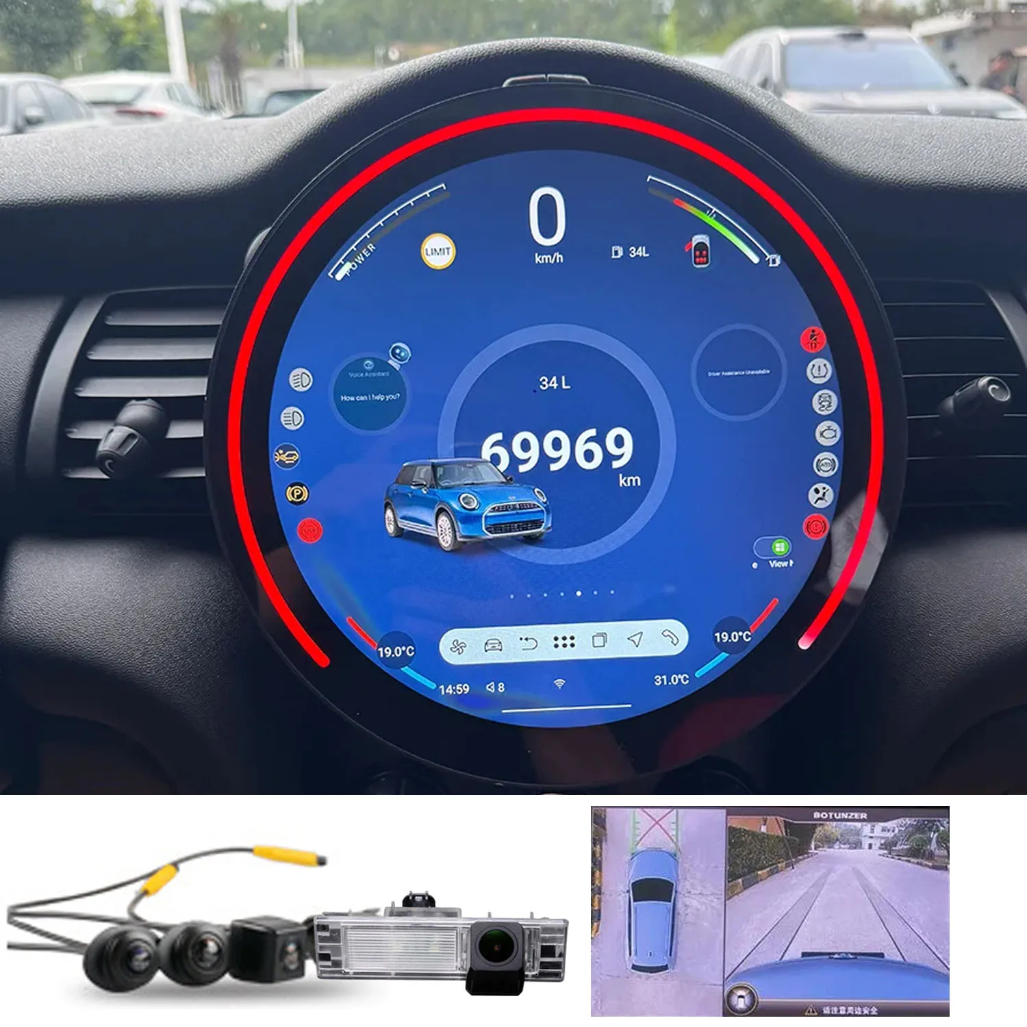 Carpaly GPS Android Auto Car radio Navigation+360 panoramic camera For BMW Mini Clubman F54 Cooper D One John Original System